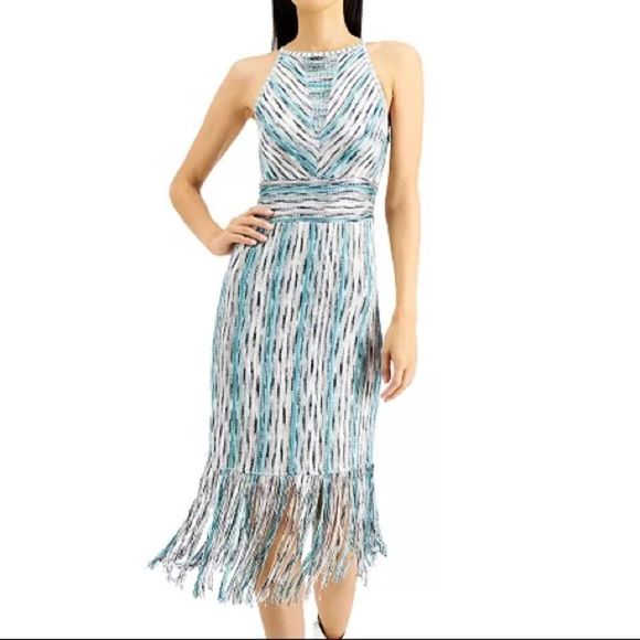I.N.C fringed halter dress - Picture 1 of 2